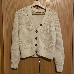 Everlane the textured cotton cardigan